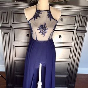 navy blue romper dress